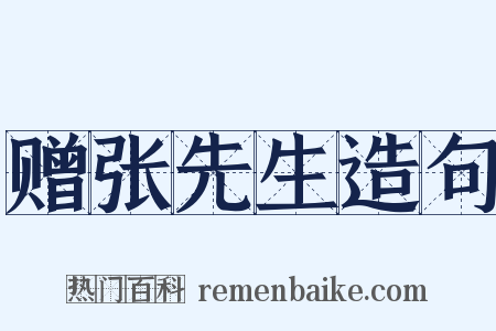 赠张先生造句是什么意思的图片